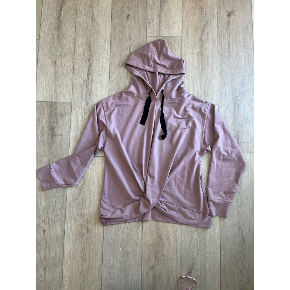 🩷 Aaron & Amber Women’s Purple Twist Front Hoodie Size M